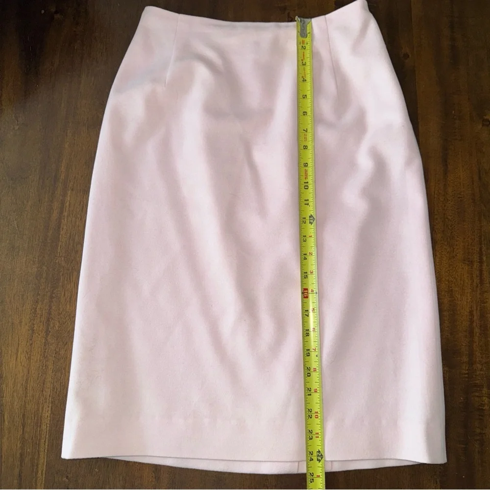 Jaegar Wool Silk Blend Pink 2 pc Skirt Suit Womens 10 Vintage British Luxury - Picture 15 of 16
